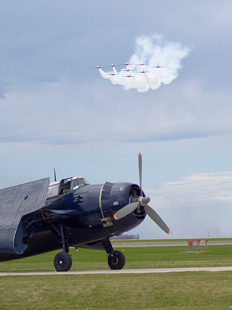 Snowbirds Smoke Over TBM