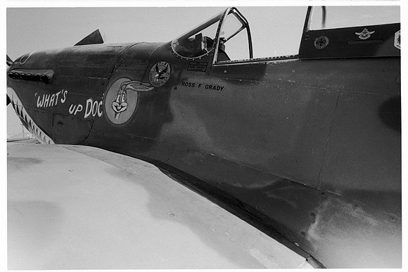 d1071.a07 P-51 port side cockpit, Ross F Grady