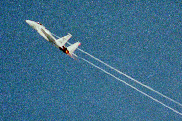 f25 F-15A Eagle port climb in air