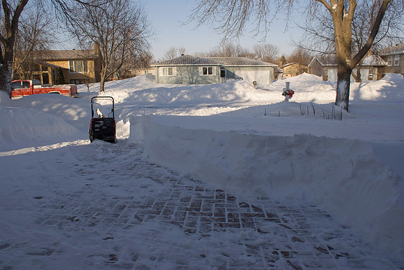 Part Of Driveway Cleared