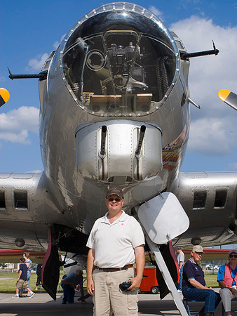 Blake Peterson Under B17 Nose Guns