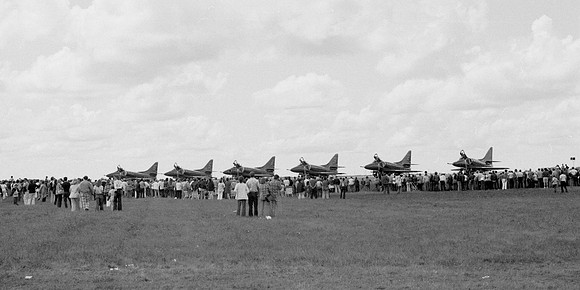 e34 Blue Angels parked