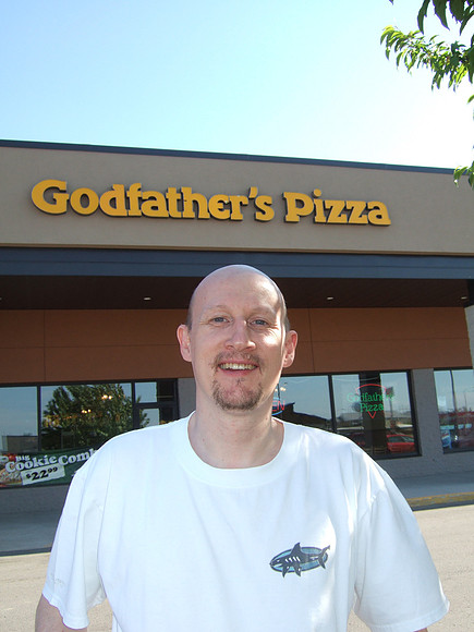 Craig In Front Of Godfather's Pizza