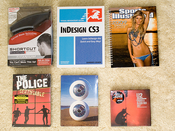 Books, DVDs, Hair Clippers
