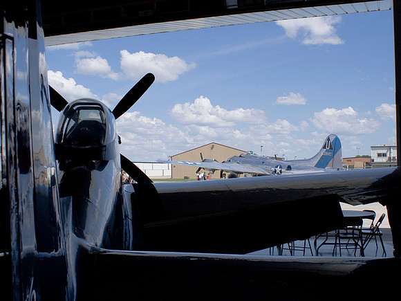 B-17G Framed by P-51