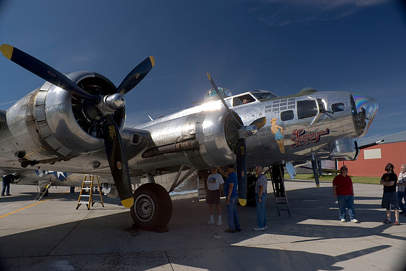 B-17G In Morning Glare