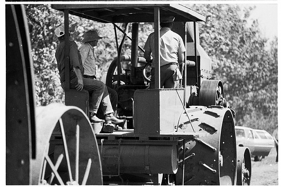 18 in the tractor cab during parade