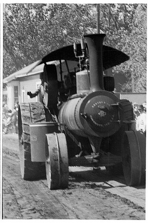 10 tractor in parade blur