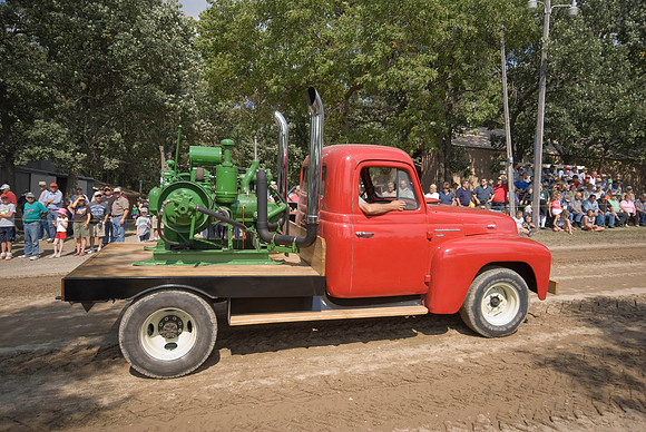 Engine On International Harvester Truck Flatbed