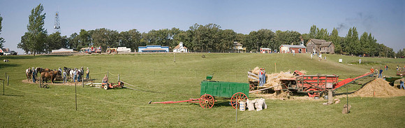 Horse Powered Threshing