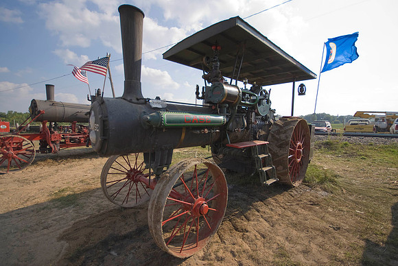 Case Tractor Flying Flags