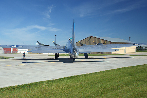 Windy Look at B-17G Tail