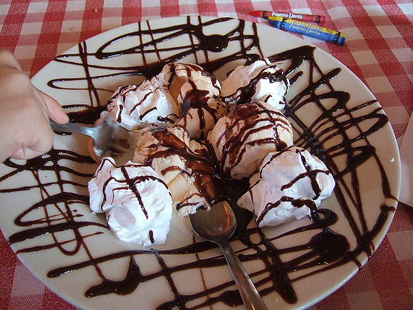 Famous Daves, gives me a free ice cream sundae