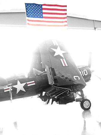 F4U Corsair Under Flag