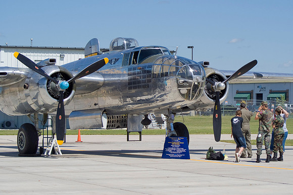 B-25J Bomber In The Afternoon Sun