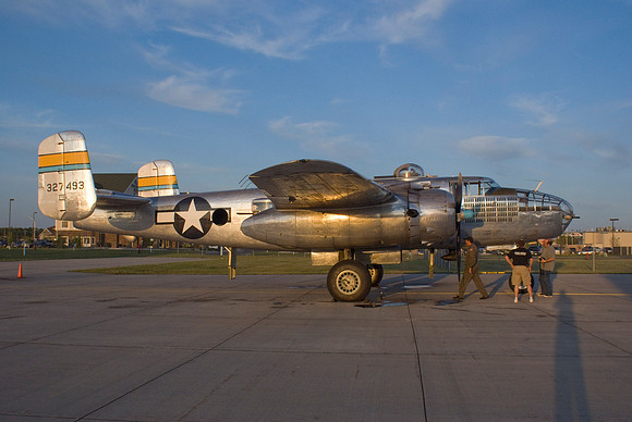 B-25 At Sunset