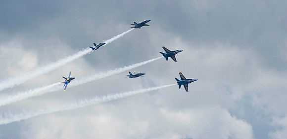 Blue Angels Six Plane Horizontal Burst