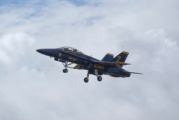 Blue Angel Wheels Down In The Clouds
