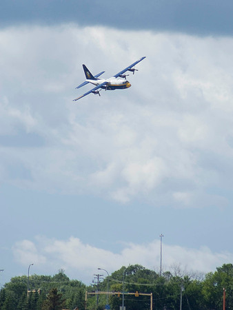 Fat Albert Flies Over Baseball Diamond