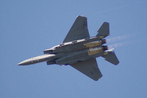 The F-15E With Afterburners