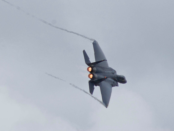 Afterburners Lit on F-15E Eagle