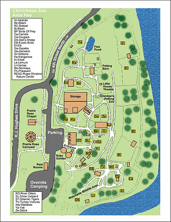 Chahinkapa Zoo Map, Wahpeton ND