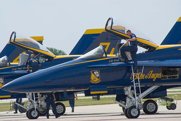 Ground Crew Preps The Hornet Cockpit