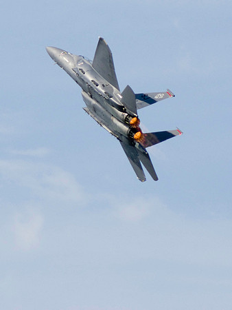F-15E Eagle Climbs On Afterburners