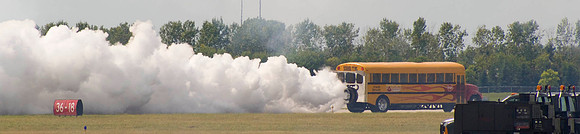 School Bus Billows Smoke