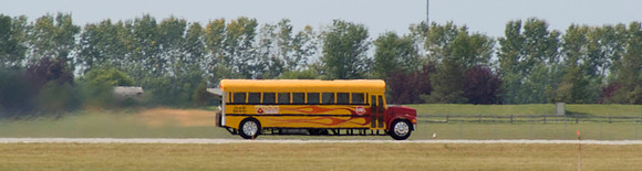 Jet Powered School Bus- Flame On