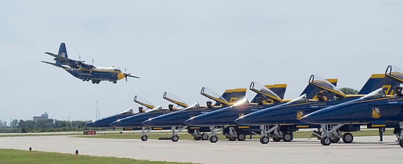 Fat Alberts Lands, With The Blue Angels In The Foreground