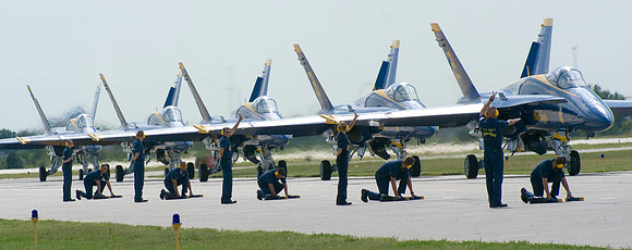 Blue Angels Taxi To The Flight Line