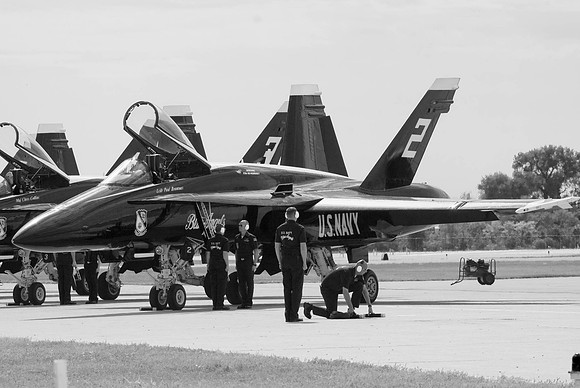 Blue Angels Park On The Flight Line
