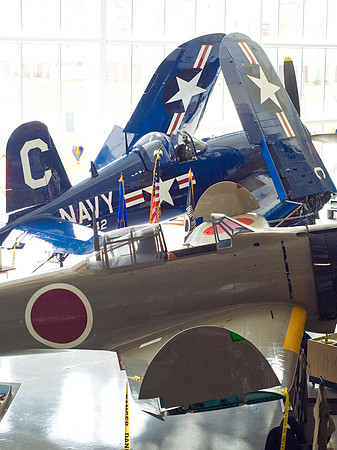 F4U And Zero In The Window