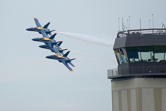 Blue Angels And Control Tower