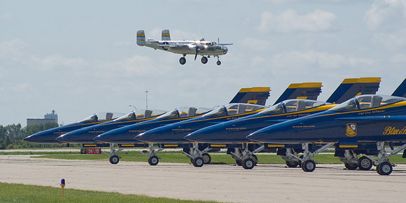 Miss Mitchell Over Blue Angels
