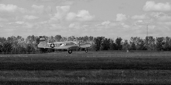Miss Mitchell Landing B&W