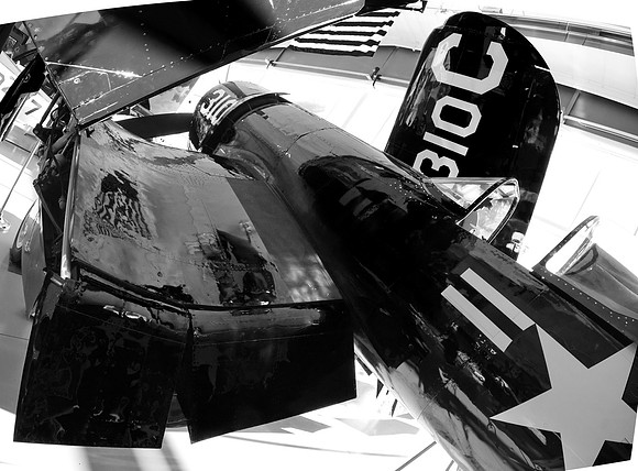 Old Glory Reflected-B&W
