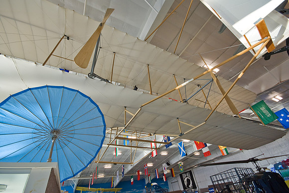 Wright Flyer And Blue Parasol