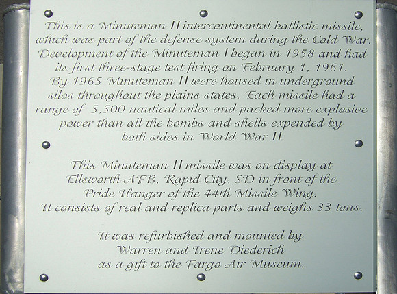 Minuteman II Plaque