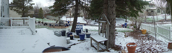 Green Lawn Under White Snow