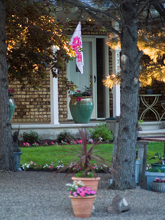 Porch Flag At Dawn