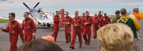 Snowbirds Pilots Greet Crowd