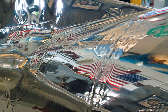 Reflections in Mustang Fuselage