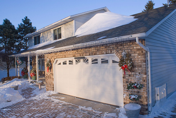 Garage Wears A Snow Hat