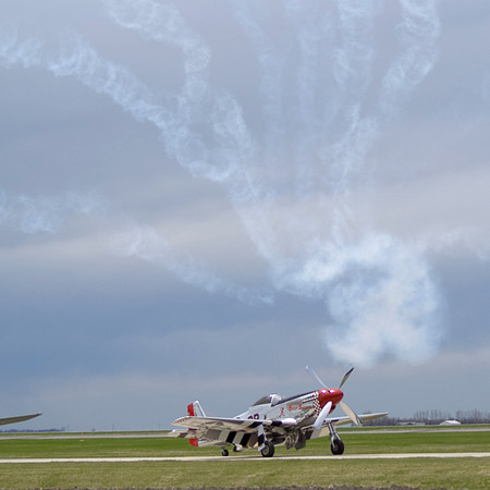 Snowbirds "Big Vic" Formation Over P51