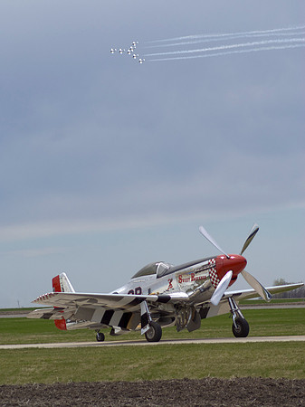 Snowbirds 'Canadian Goose' Over Mustang