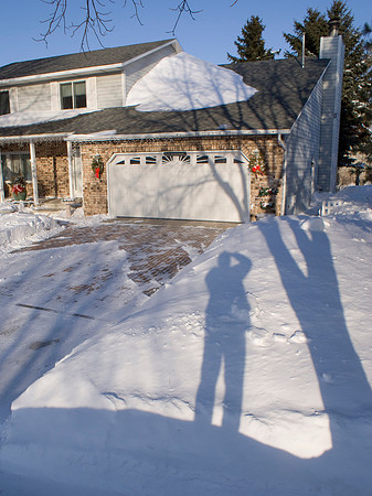 Our Garage From On Top Of The Snowbank