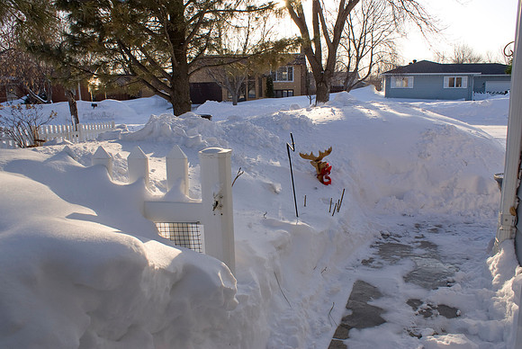 Garage Path Between The Snow