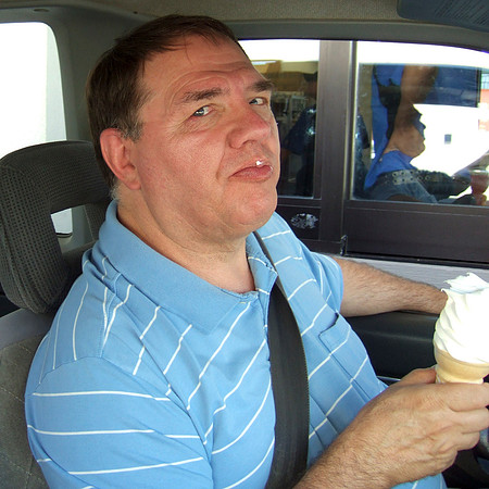 Victor Enjoys A Cone